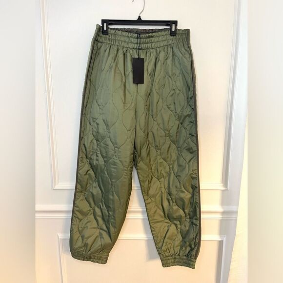 Anthropologie Mens 19 Cooper Quilted Onion Jogger Pants Dark Green NWT XL - Picture 1 of 9